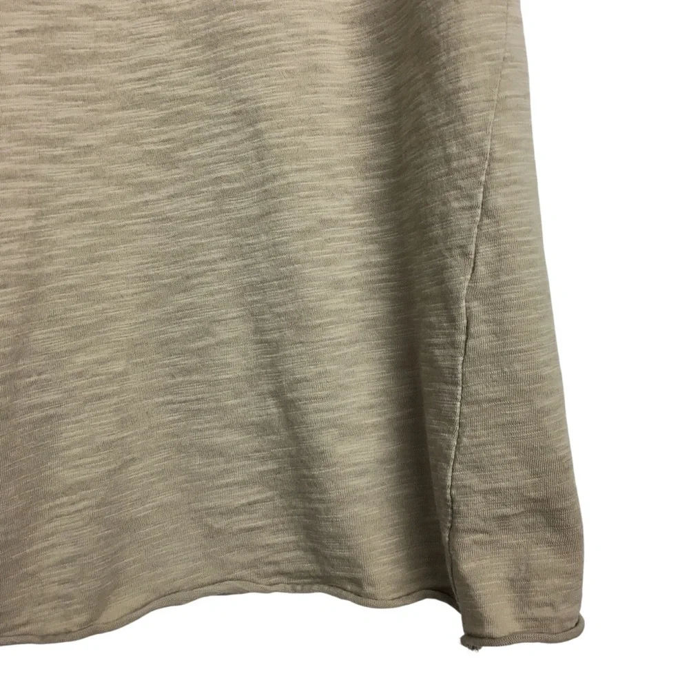 J CREW Tank Top Silk Fringe V Neck Cotton Sleeveless Neutral Classic Size Medium